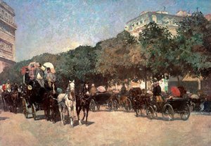 Reproduction oil paintings - Childe Hassam - Grand Prix Day