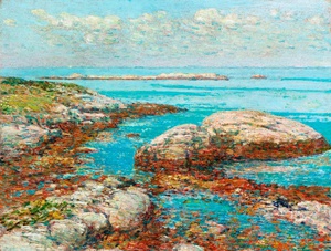 Childe Hassam, Rocks at Appledore, Morning, Painting on canvas