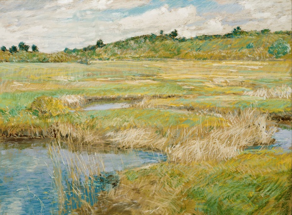 The Concord Meadow. The painting by Childe Hassam