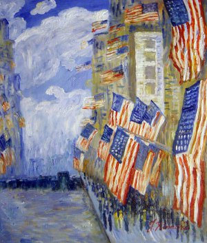 Childe Hassam, The Fourth Of July, Painting on canvas