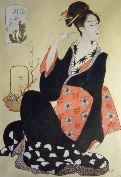 The Doll Festival - The Five Festivals Of The Year. The painting by Chokosai Eisho