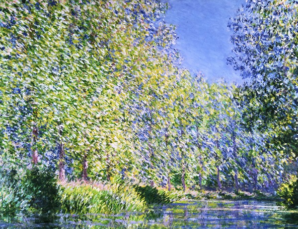 A Bend in the Epte River near Giverny. The painting by Claude Monet