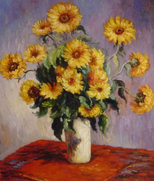 Claude Monet, A Bouquet Of Sunflowers, Art Reproduction