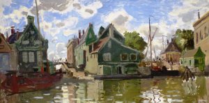 Claude Monet, The Canal at Zaandam, Painting on canvas