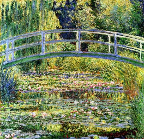 A Japanese Bridge (The Water-Lily Pond), 1899. The painting by Claude Monet