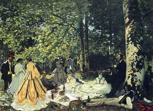 Claude Monet, A Lunch on the Grass, Painting on canvas