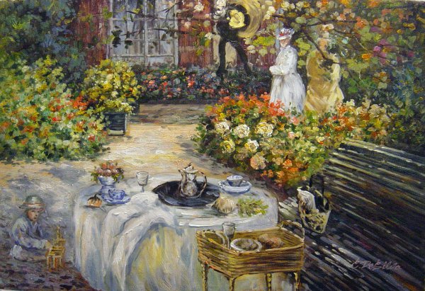 A Luncheon. The painting by Claude Monet