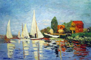 Claude Monet, A Regatta At Argentuil, Painting on canvas
