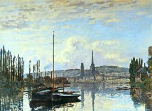 Famous paintings of Waterfront: A View of Rouen