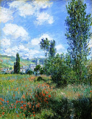 Claude Monet, A View of Vetheuil 2, Painting on canvas