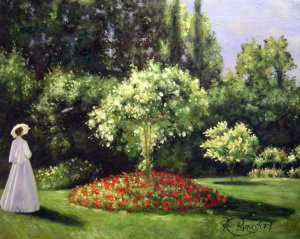 Claude Monet, A Woman In The Garden, Painting on canvas