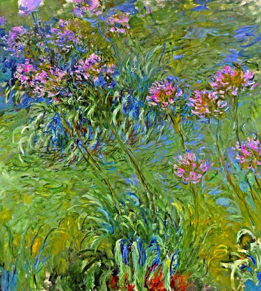 Agapanthus Flowers. The painting by Claude Monet