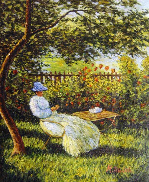 Alice Hoschede In The Garden. The painting by Claude Monet