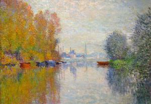 Famous paintings of Waterfront: An Autumn Day on the Seine at Argenteuil