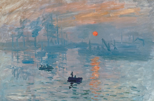 An Impression Sunrise. The painting by Claude Monet