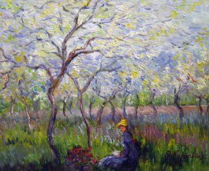 Reproduction oil paintings - Claude Monet - An Orchard In Spring
