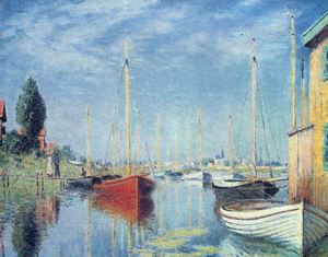 Claude Monet, Argenteuil, Yachts 2, Painting on canvas
