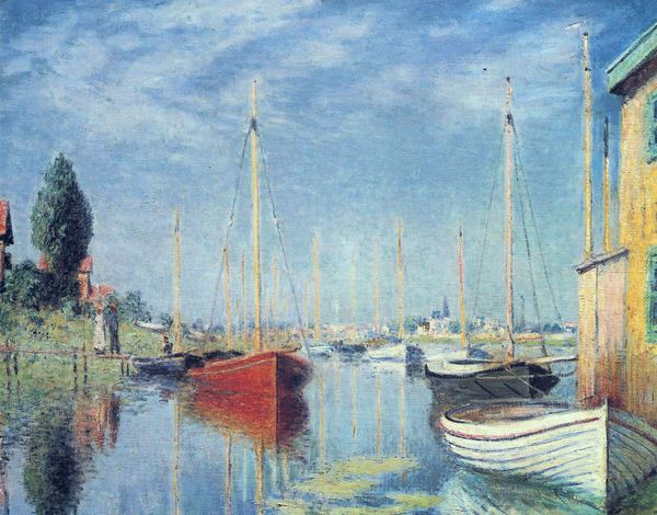 Argenteuil, Yachts 2. The painting by Claude Monet