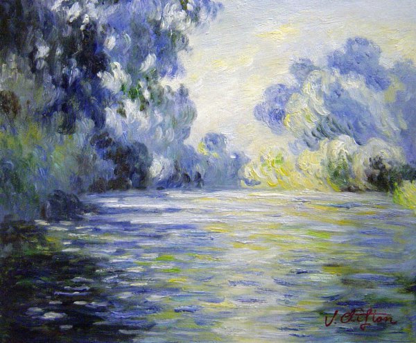 Arm Of The Seine At Giverny. The painting by Claude Monet