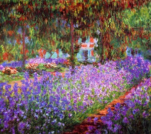 Artist's Garden at Giverny - Claude Monet - Most Popular Paintings