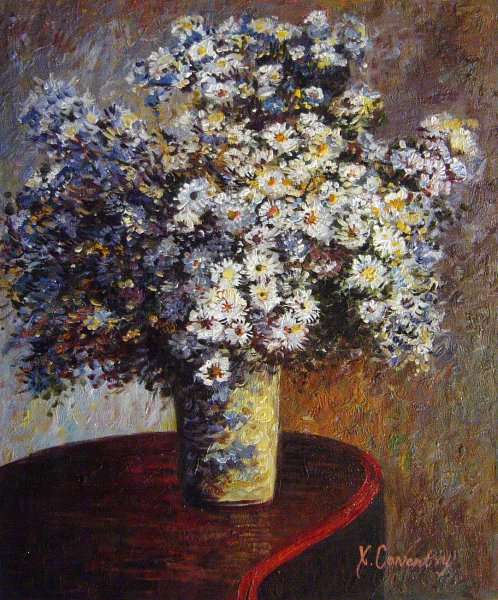 Asters. The painting by Claude Monet