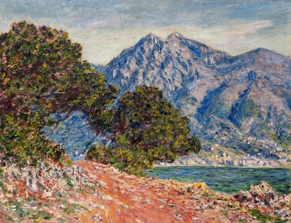 At Cap Martin . The painting by Claude Monet