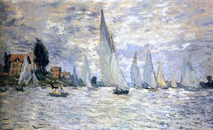 At the Regatta, Argenteuil, Claude Monet, Art Paintings