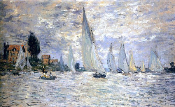 At the Regatta, Argenteuil. The painting by Claude Monet