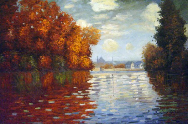 Autumn At Argenteuil. The painting by Claude Monet
