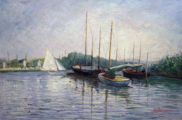 Bateaux de Plaisance. The painting by Claude Monet