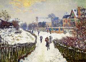 Claude Monet, Boulevard Saint-Denis, Argenteuil, in Winter, Painting on canvas