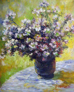 Claude Monet, Bouquet Of Mallows, Painting on canvas