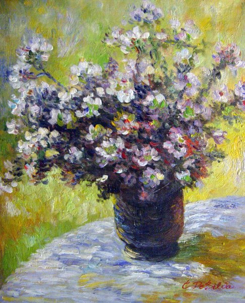 Bouquet Of Mallows. The painting by Claude Monet