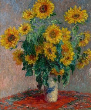 Claude Monet, Bouquet of Sunflowers, Painting on canvas
