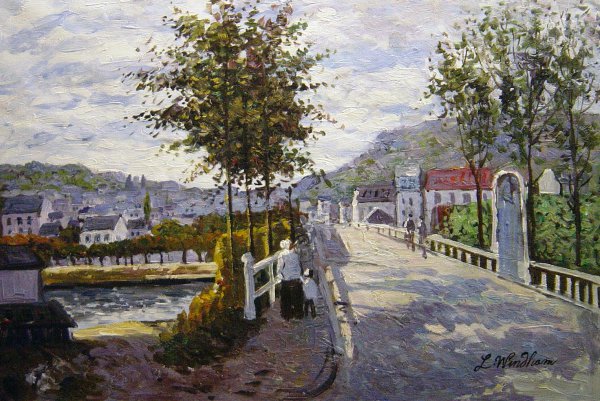 Bridge At Bougival. The painting by Claude Monet