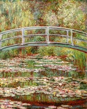 The Bridge Over a Pond of Water Lilies, Claude Monet, Art Paintings