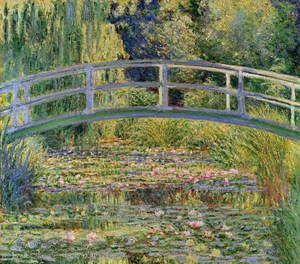 Bridge Over the Water Lily Pond, Claude Monet, Art Paintings