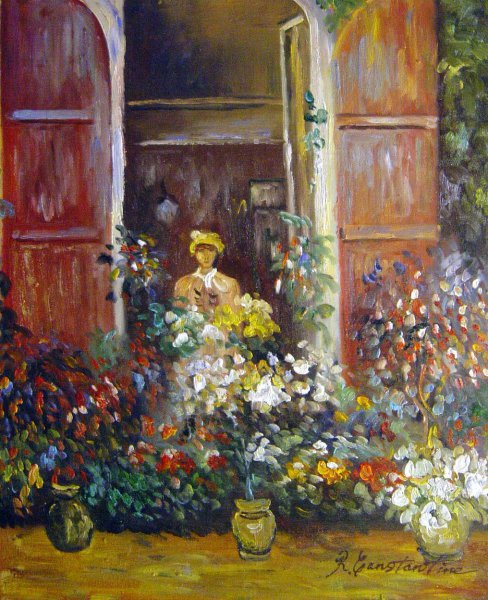 Camille At The Window. The painting by Claude Monet