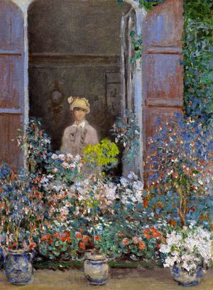 Claude Monet, Camille Monet at the Window, Argenteuil 2, Painting on canvas