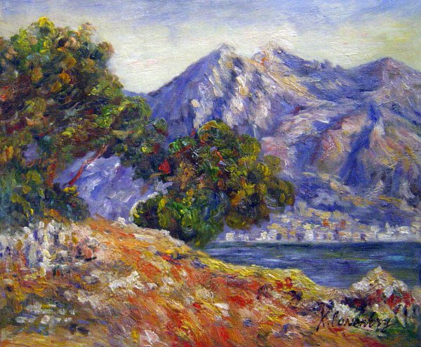 Cap Martin. The painting by Claude Monet