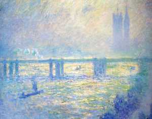 Claude Monet, Charing Cross Bridge 3, Painting on canvas