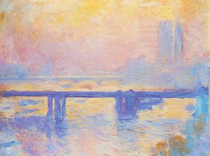 Claude Monet, Charing Cross Bridge, Painting on canvas