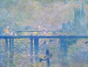 Claude Monet, Charing Cross Bridge, Painting on canvas