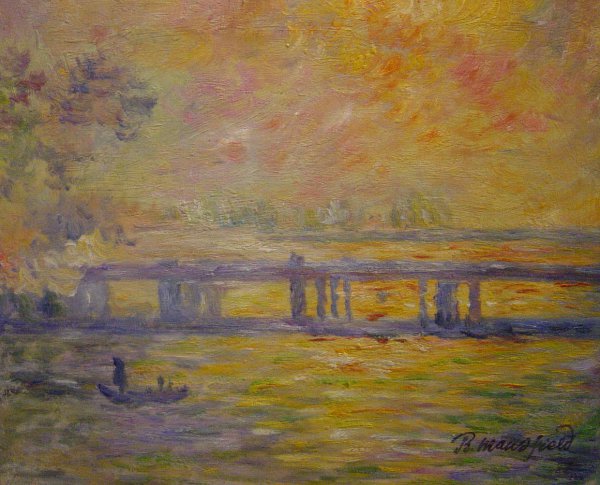 Charring Cross Bridge. The painting by Claude Monet