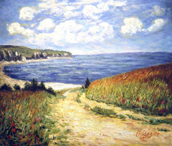 Chemin Dans Les Bles A Pourville. The painting by Claude Monet