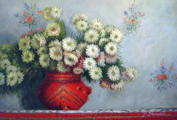 Chrysantemes. The painting by Claude Monet