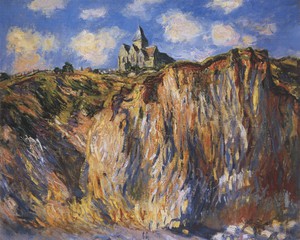 Claude Monet, Church of Varengeville, Morning Effect, Painting on canvas