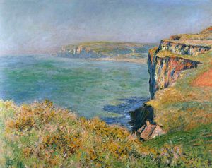 Cliff at Grainval, Claude Monet, Art Paintings