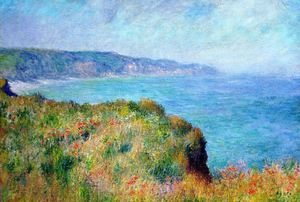 Claude Monet, Cliff near Pourville, Painting on canvas