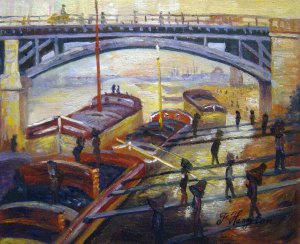 Claude Monet, Coal Dockers, Painting on canvas